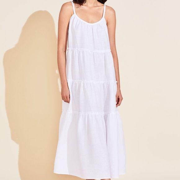 Eberjey Kesia Linen Dress S - Picture 6 of 7
